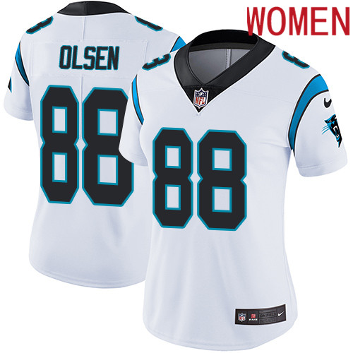 2019 Women Carolina Panthers #88 Olsen white Nike Vapor Untouchable Limited NFL Jersey->women nfl jersey->Women Jersey